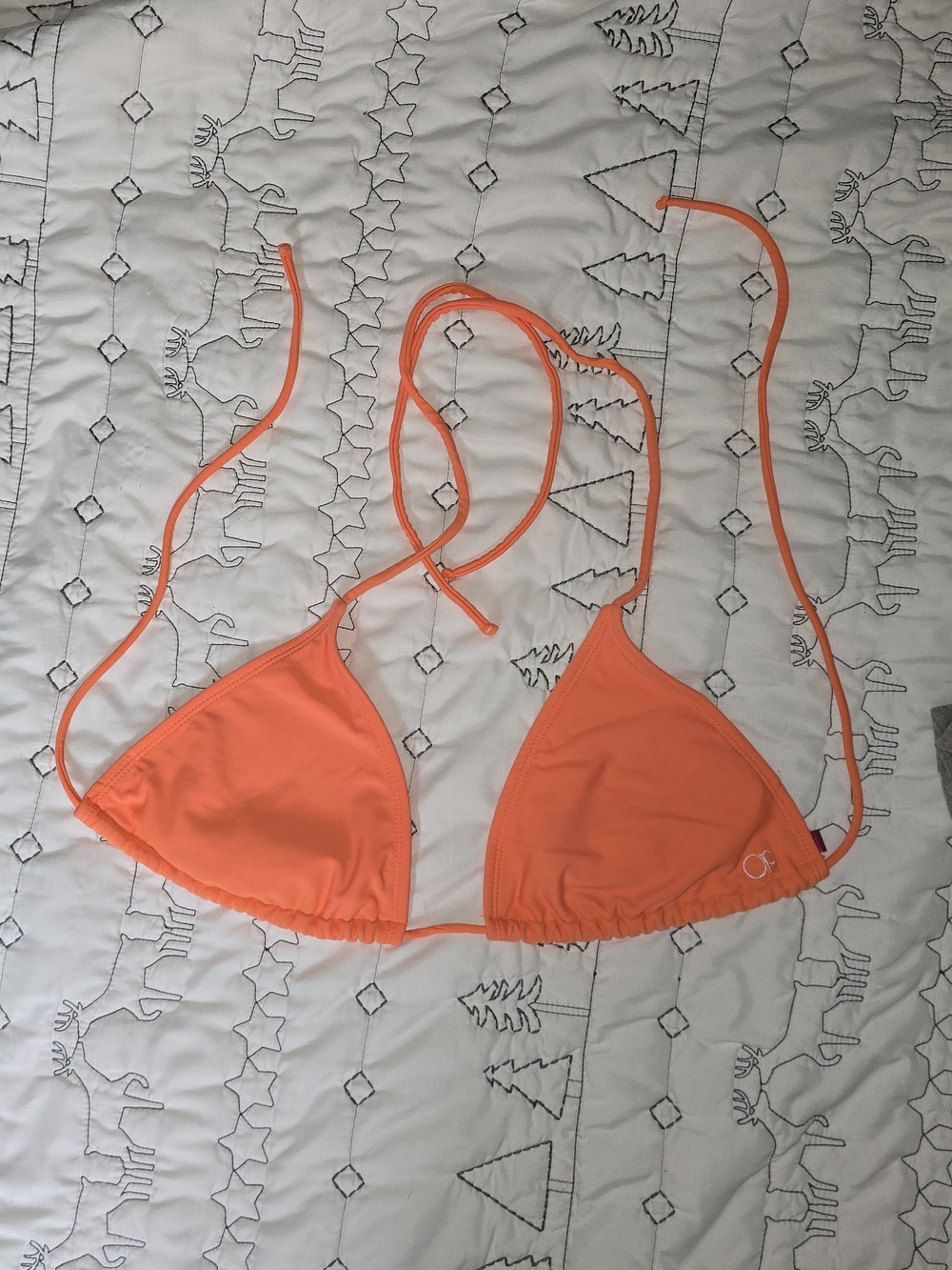 OP Neon Orange Triangle Bikini Top - Women Swim